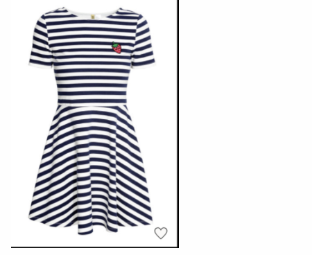 blauw gestreept kleed ook in effen zwart