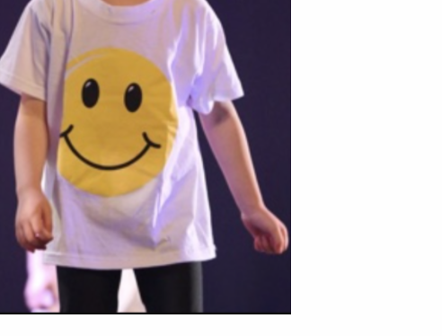 Witte shirt met smiley