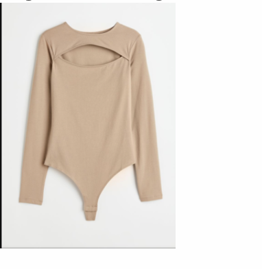 Beige body lange mouw