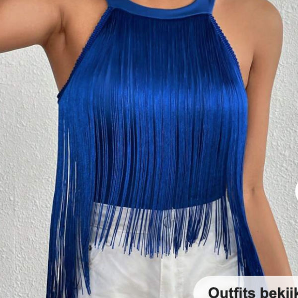 Topje met franjes vooraan 3 kleuren 