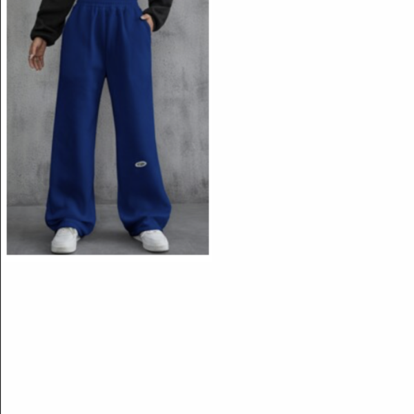 wijde blauwe jogging